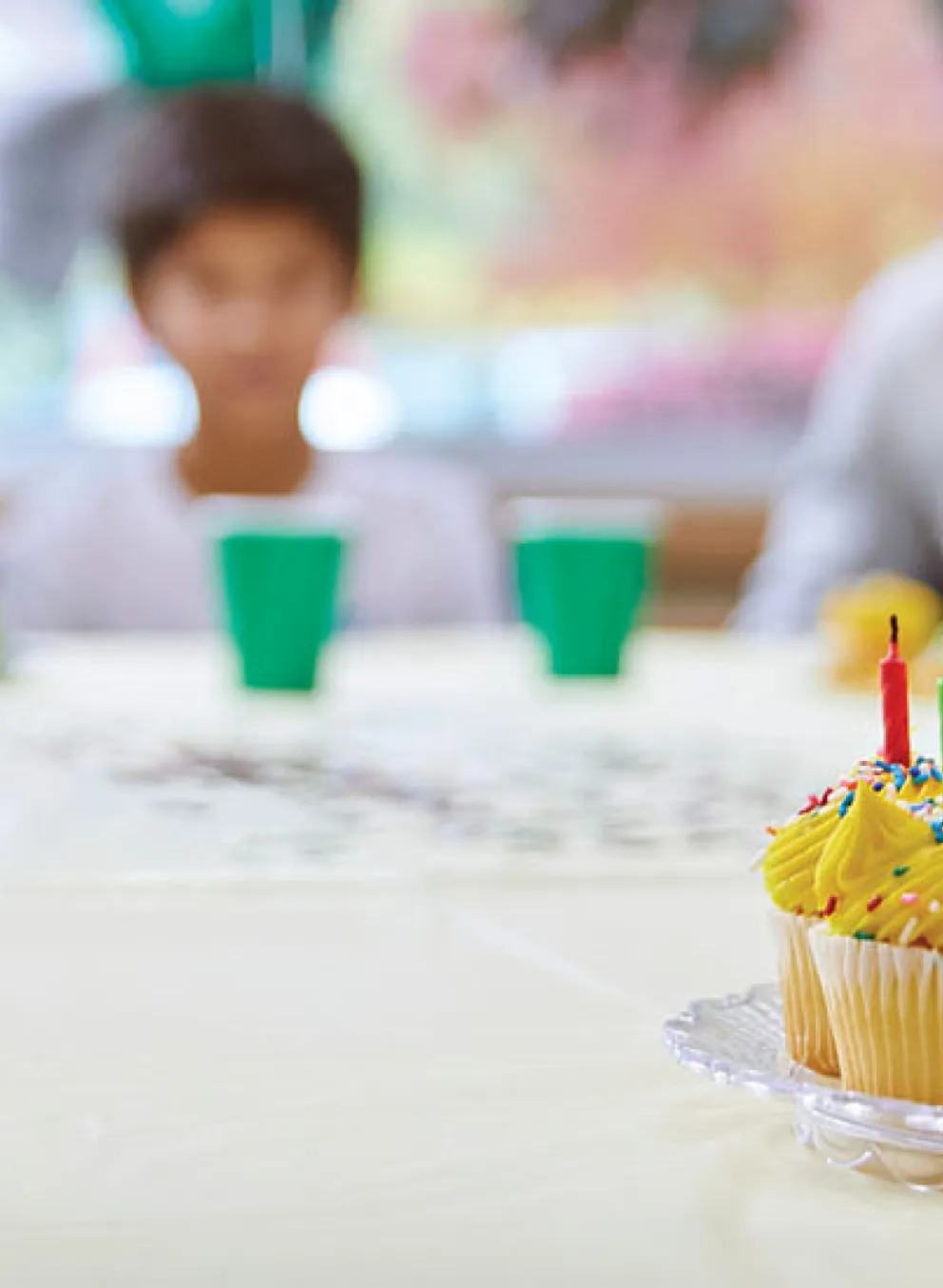 Birthday Party celebration with cupcakes at the Y.