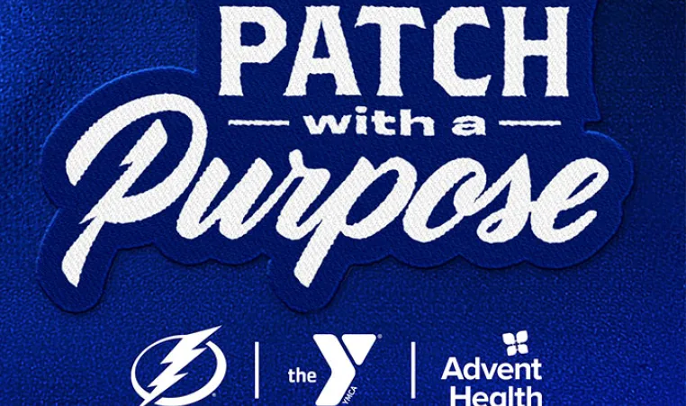 Patch with a Purpose. Tampa Bay Lightning, the Tampa YMCA, & AdventHealth.