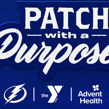 Patch with a Purpose. Tampa Bay Lightning, the Tampa YMCA, & AdventHealth.